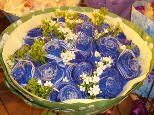蓝色玫瑰花图片_1