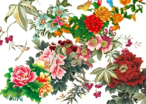 牡丹花国画图片