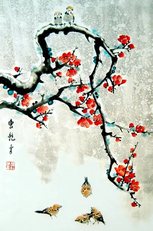 国画工笔梅花图片_1