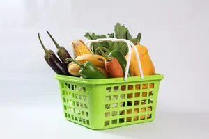 购物篮里装满了蔬菜水果图片第张