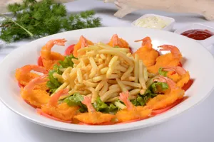 金黄的凤尾虾图片第张