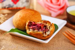 掰开的水果月饼图片第张