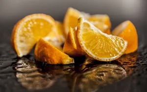 被切开的可口橙子图片第张