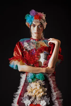 穿着嘉年华的服装图片_1