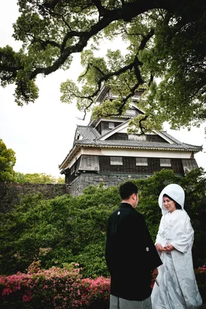 日本新郎新娘着装图片_1