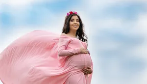 大肚子美女图片