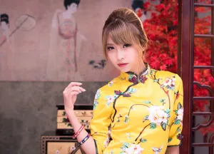 旗袍气质美女图片