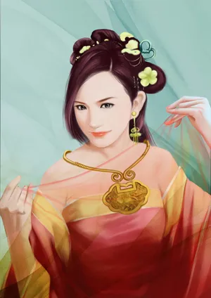 古典美女手绘图片