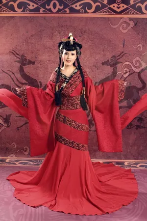 汉服站立姿势图片