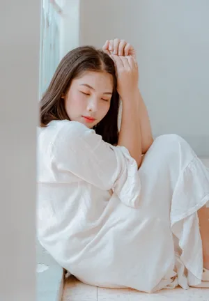 女生睡觉唯美图片
