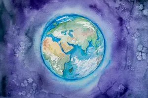 地球彩色绘画图片第1张