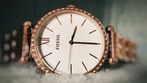 Fossi镶钻石英女手表图片_1