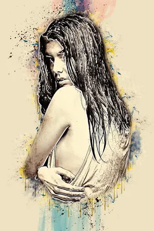 油画美女肖像图片