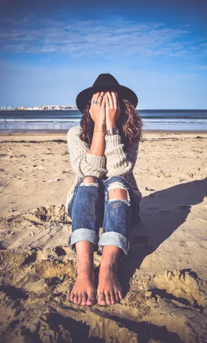 非主流海边美女图片
