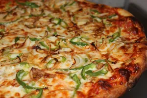 素食披萨饼图片
