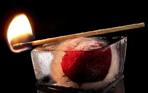 草莓冰块图片_1