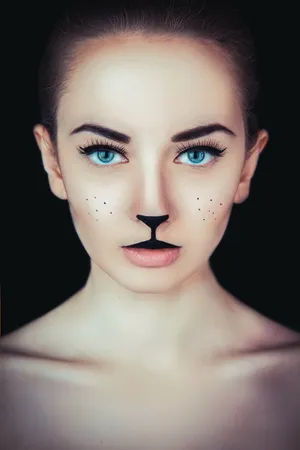 猫女妆图片