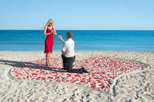 海边浪漫求婚图片第1张