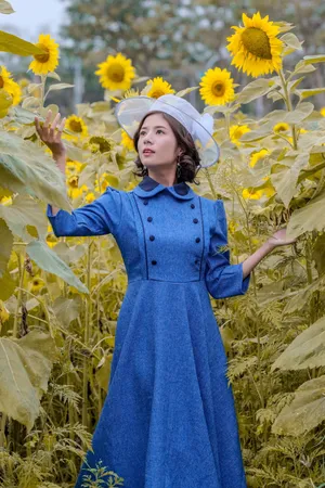 向日葵美女写真图片_1