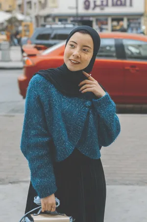 穆斯林裹头巾美女图片