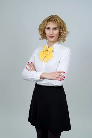 白衬衫职业美女图片