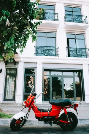 红色的摩托车图片第张