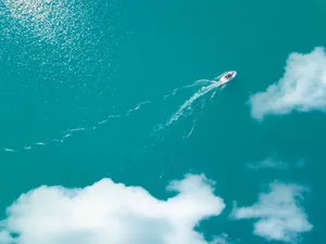 大海里的快艇图片第张