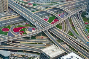 航拍立交主线道路图片_1
