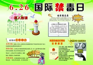 国际禁毒日手抄报图片
