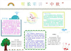 中秋节手抄报内容图片