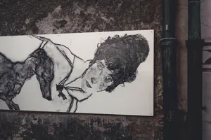 墙壁绘画素描图片_1