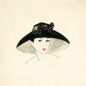 美女贵妇简笔画头像_1
