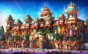 辉煌儿童古城绘画图片_1