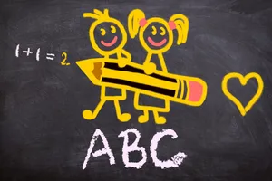 幼儿园开学季黑板报图片_1