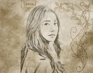 漂亮女孩头像素描图片_1
