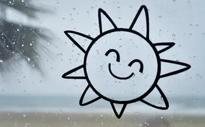 雨天玻璃小太阳图片第1张