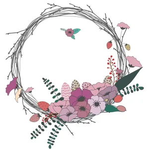 情人节花环绘画图片