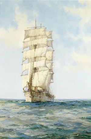 欧洲帆船油画图片_1
