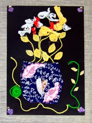 手工毛线粘贴画图片_1