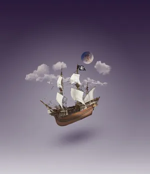 梦幻飞船创意图片_1
