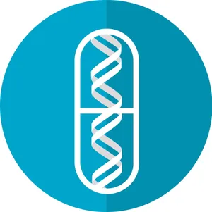 基因学研究蓝色图标_1