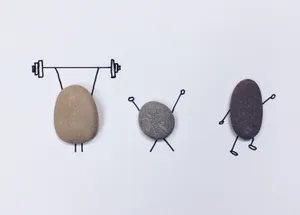 鹅卵石拼贴画图片第1张