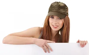 戴帽子的美女图片第1张