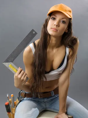 高清工地美女图片