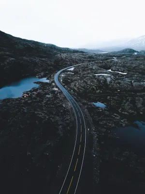 高速公路风景航拍图