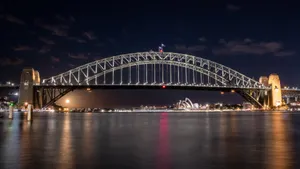 悉尼港湾大桥夜景图片_10