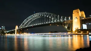 悉尼港湾大桥夜景图片_11