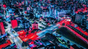 城市璀璨的夜景图片_3