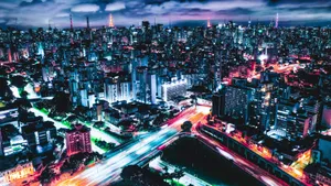 城市璀璨的夜景图片_7