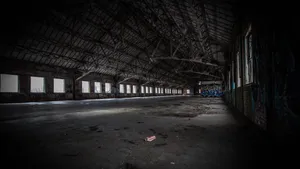 阴森废弃的建筑房子图片_12